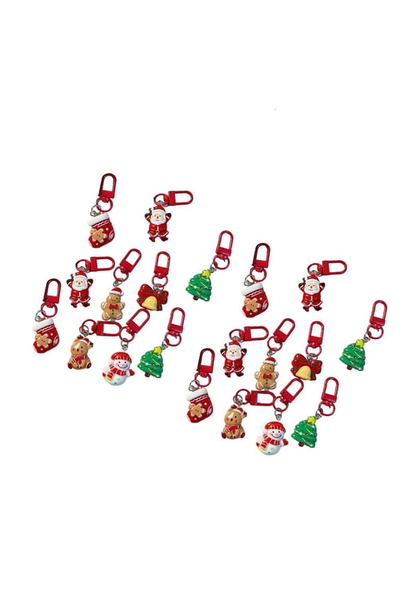 Reindeer Snowman Santa Keychain Christmas Party Accessory Home Decoration Charm