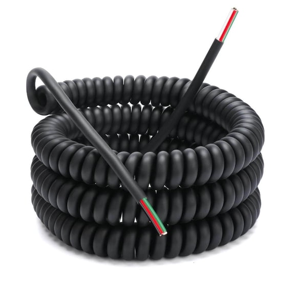 MOMOJIA Retractable 4 Conductor Coiled Cable 18AWG Stretchable Wire Shrinkable Cable