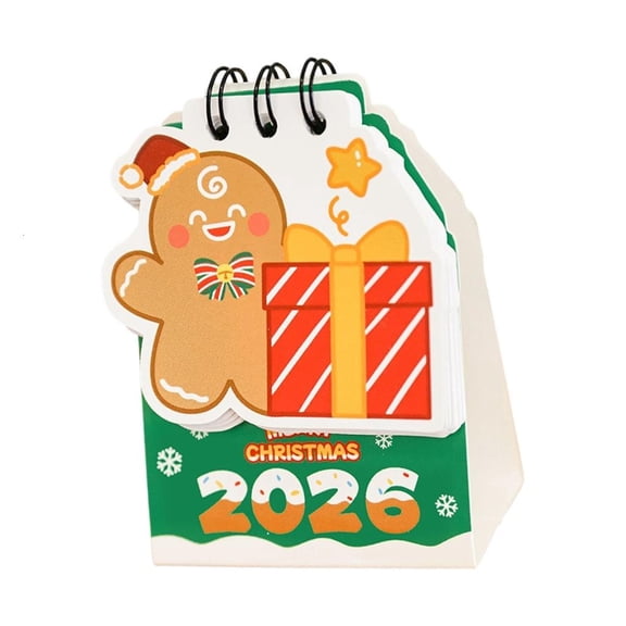 MOMOJIA Reusable 2026 Christmas Desk Monthly Calendar Recycled Paper Light Weight Design