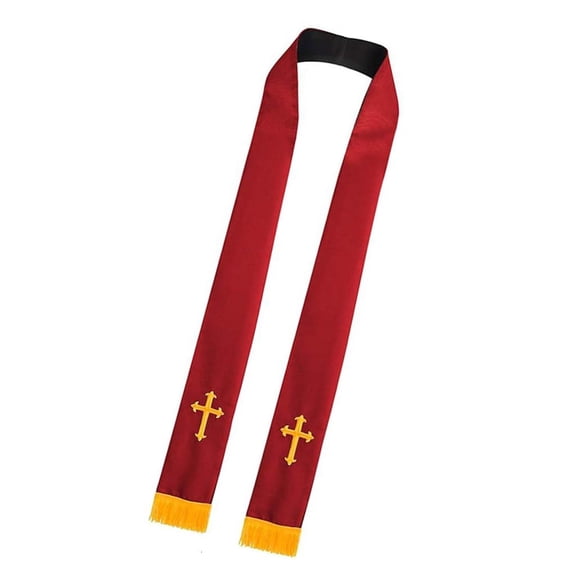 MOMOJIA Reversible Clergy Stole Worship Shawl For Church Event Unisex Polyester Stole