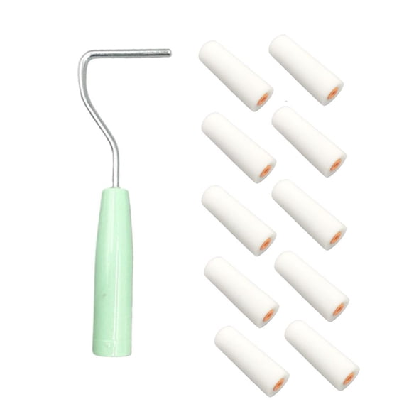 MOMOJIA Roll Brush NonSlip Ergonomic Handle Sponge Paint Roller Tool For Professional