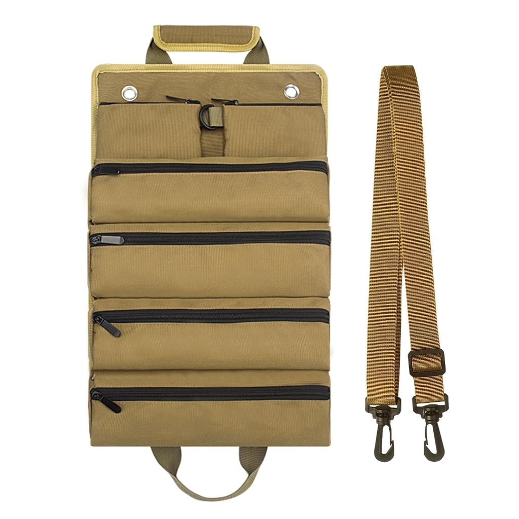 MOMOJIA Roll Up Pouch Wrench Roll Up Bag Multi-Purpose Canvas Tool Organizer Carry Bag