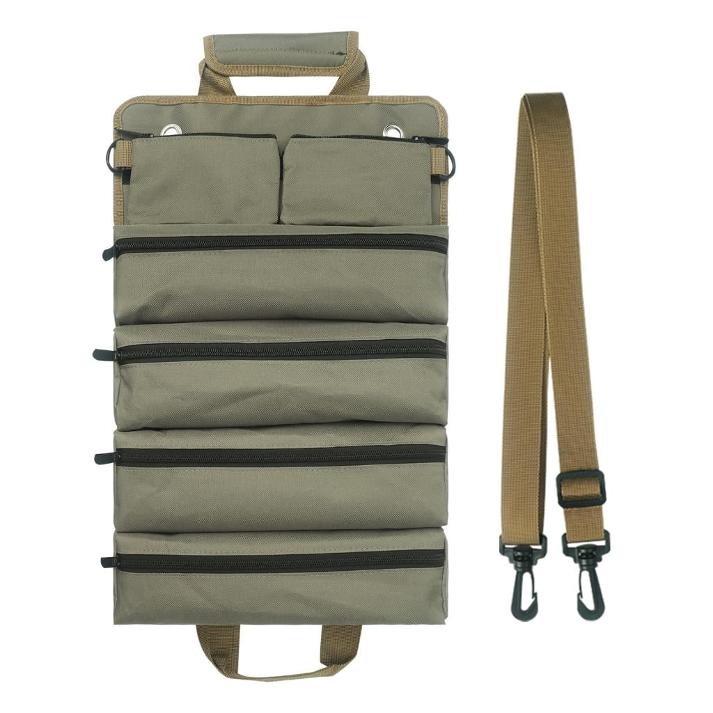 MOMOJIA Roll Up Pouch Wrench Roll Up Bag Multi-Purpose Canvas Tool Organizer Carry Bag