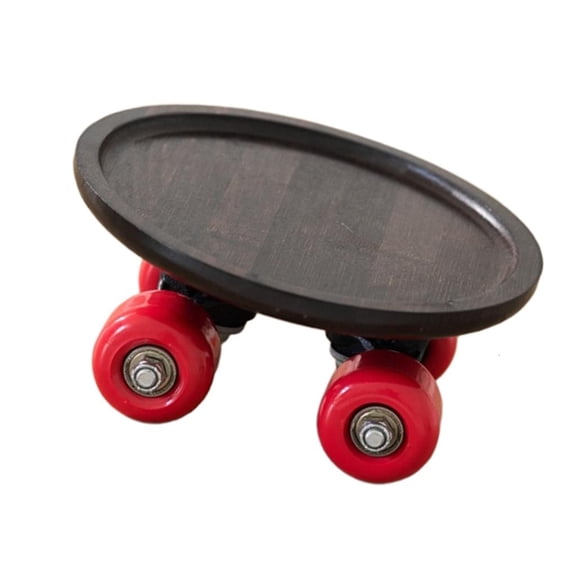 MOMOJIA Rolling Storage Tray For Home Office Decoration With Wooden Surfaces And Metal Wheels for Cosmetics Plant Candle
