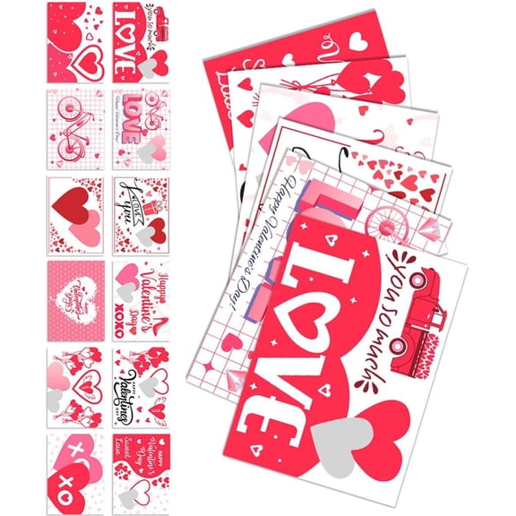 MOMOJIA Romance Scratch Off Love Note 6 Designs 8 Heart Tools Practical Paper