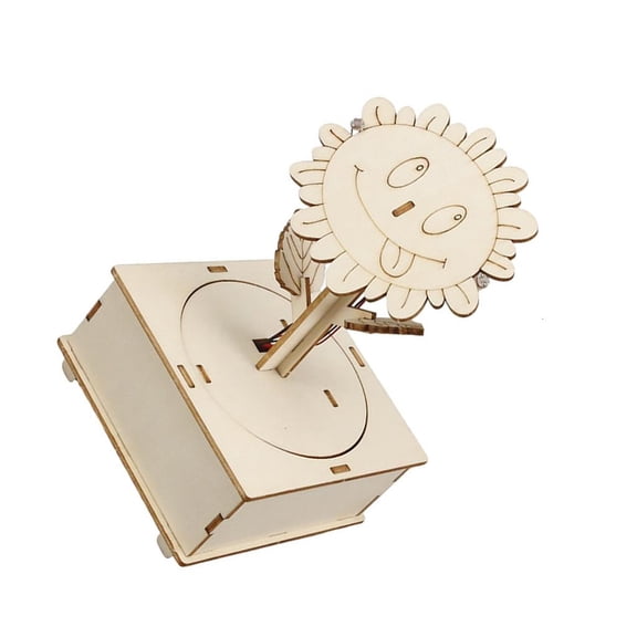 MOMOJIA Rotating Sunflower STEM Wooden DIY Project For Students Interactive Demonstration