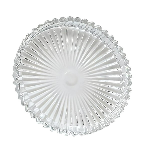 MOMOJIA Round Glass Candle Tray Plates for Dining Wedding Christmas Table Centerpieces Clear Glass Pillar Candle Holders Plates