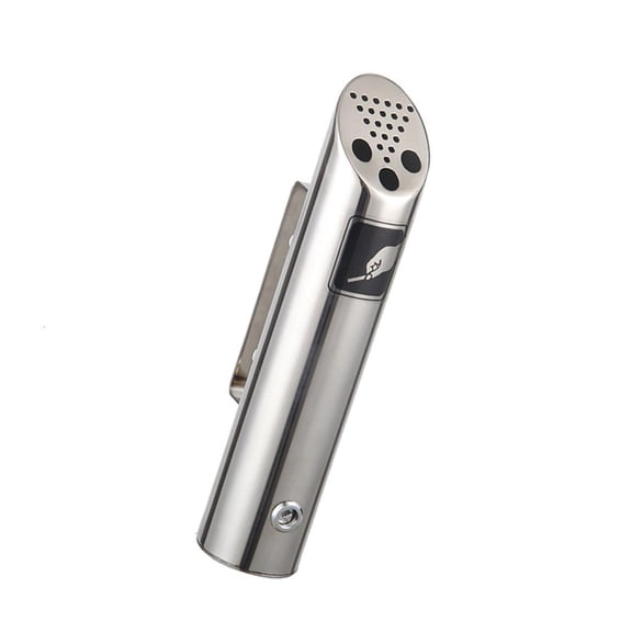 MOMOJIA Rustproof Ashtray Bin Stainless Steel Wall Mounted Trash Can with Lock System High Capacity For Commercial Home Outdoor