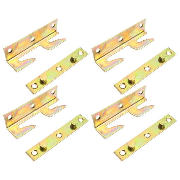MOMOJIA Rustproof Metal Bed Frame Bracket Supports Universal Wooden Furniture Fixings