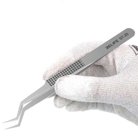 MOMOJIA ST-20 Durable and Corrosion resistant Stainless Steel Anti static Tweezers