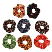 MOMOJIA Scary Print Hair Rope Women C0sp1ay Party Hair Scrunchy Halloween Hair Decors