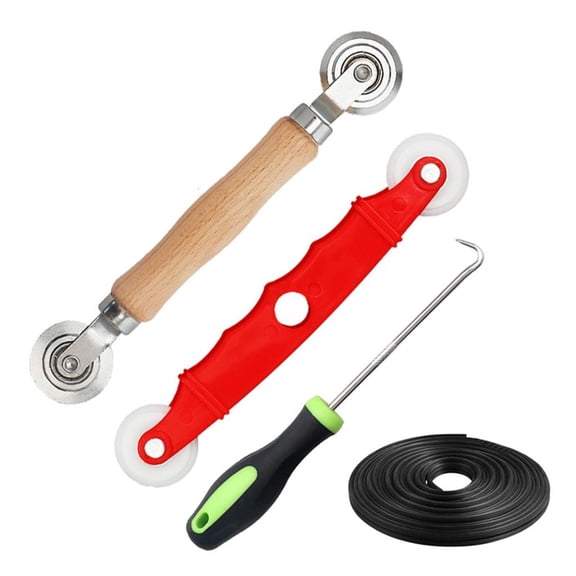 MOMOJIA Screen Repair Set Screen Roller Tool with Bearing, Screen Retainer Spline and Spline Removal Hook for Home