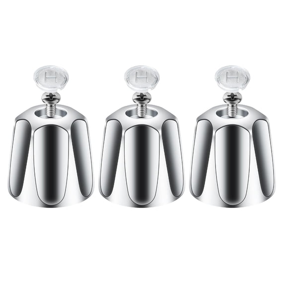 MOMOJIA Shower Faucet Handle Replacement Set of 3 for Hot Cold Diverters Valves In Matte Designs Bathroom Use