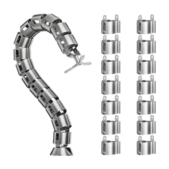MOMOJIA Snake Cable Organizer Tray Flexible Snake Cable Management Tube Adjustable Cable Spine Cord Organizer Enduring