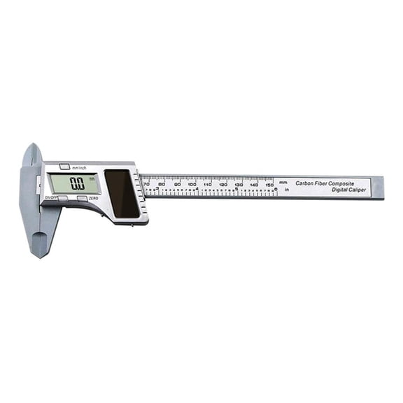 MOMOJIA Digital Caliper Solar Charging 0-150mm / 0-6" MM Inch Conversion Depth Gauge