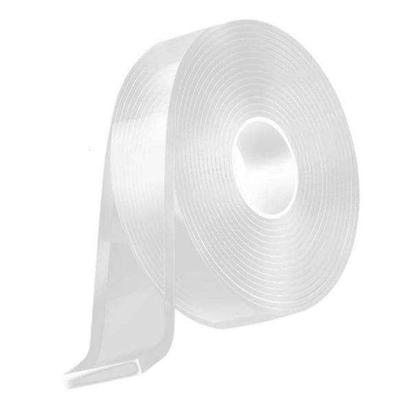 MOMOJIA Solid Adhesive Double Sided Tape 30mm Width Bright Careful Strong Hold Washable Recyclable Tape for Flexible Wide Use