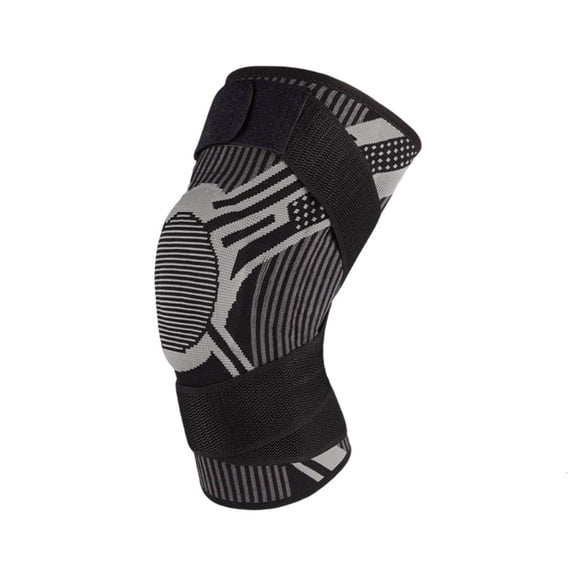 MOMOJIA Sport Knee Brace with Metal Spring Stabilizers Adjustable Elastic Knees Support