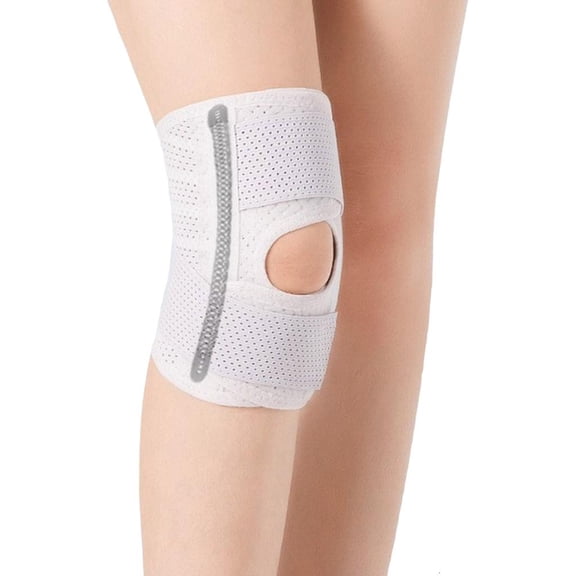 MOMOJIA Sport Knee Brace with Metal Spring Stabilizers for Men Women Adjustable Elastic Knees Support Sleeve for Injury Recovery