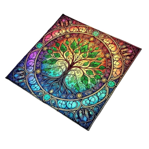 MOMOJIA Square ShapeW1tchcraftDivination Mat Altar Tablecloth Board Game Card Pad Rune Table Cloth Mysterious Board Game Mat