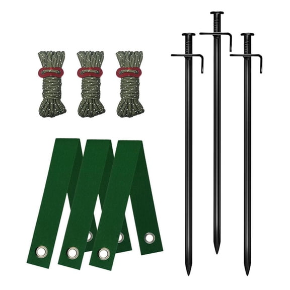 MOMOJIA Strong Coiled Form Ground Anchors Dowels Set For Top Security In Outdoor Use
