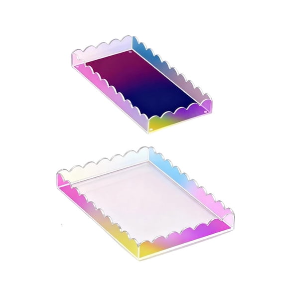 MOMOJIA Sturdy Acrylic Countertop Storage Tray For Perfumes Bottles Cosmetics And Small Items
