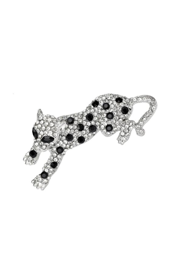 Stylish Leopard Brooch with Sparkling Crystals Perfect Gift Jewelry Accessories