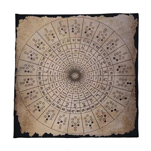 MOMOJIA Symbol Pattern Tarots Card Tablecloth Altars Cloth Altars Cloth Divinations Card Table Cloth Tapestry Easy to Use