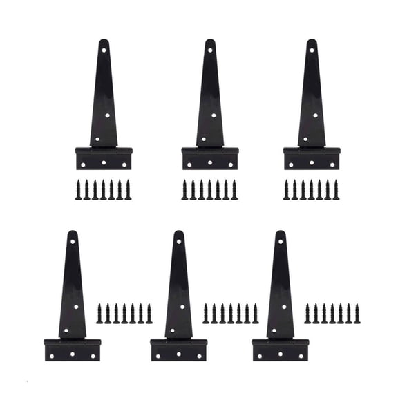 MOMOJIA T Type Iron Plated Door Hinges Heavy Type Steel for Wooden Shed Barn Gate