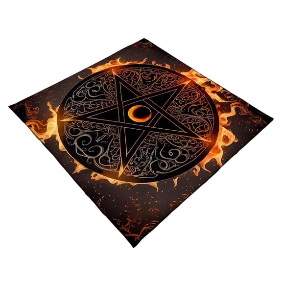MOMOJIA Tarots Tablecloth Divination Table Cover Altar Cloth Board Game Mat Square ShapeW1tchcraftAltar Table Cloth, 3 Size