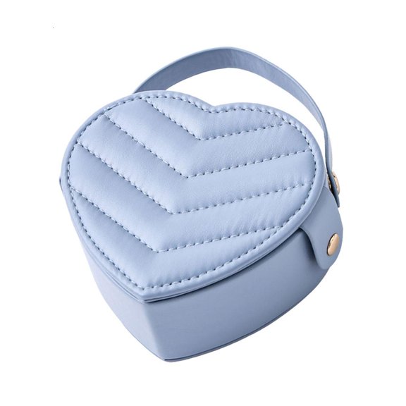 MOMOJIA Tender Velutinous Lined Heart Molded Storage Box For Necklace Earring Hoop Security
