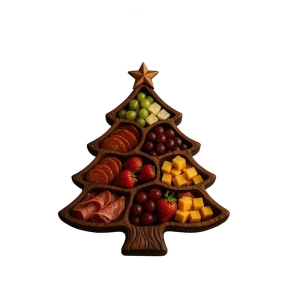 MOMOJIA The Best Choices for Christmas Wooden Trays, Christmas Tree Shaped Wooden Trays, Food Table Trays for Christmas Cheese, and Christmas Gifts