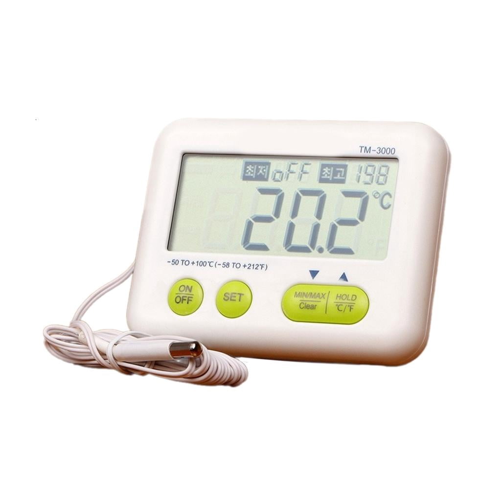 MOMOJIA Digital Display Thermometer Wall Mounted Temperature Detector for Indoor
