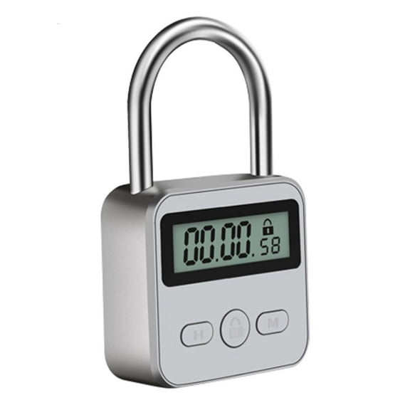 MOMOJIA Time Management Metal Lock LCD Display Travel Electronic Timer Padlock Anti-addiction Electronic Lock Easy to Setups