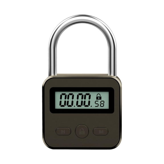 MOMOJIA Time Management Metal Lock LCD Display Travel Electronic Timer Padlock Anti-addiction Electronic Lock Easy to Setups