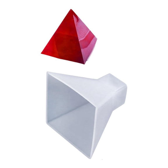 MOMOJIA Transparent Silicone Pyramid Mold DIY Resin Art Craft Flexible Reusable Demolding Tool for Candle Soap