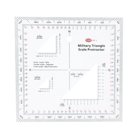 MOMOJIA MGRS USNG Coordinate Scale Protractors for Sea/Land Navigation Adventure Clear Topographical Map Scale