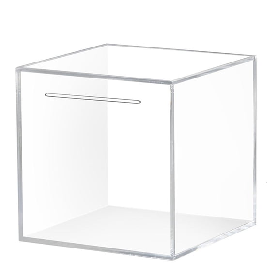 MOMOJIA Transparents Money Savers Box Acrylic Design For Secure Saving Trackings