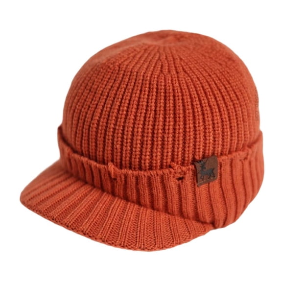 MOMOJIA Trendy Knit Hat Short Brim Insulated Ear Coverage Lightweight Cold Weather