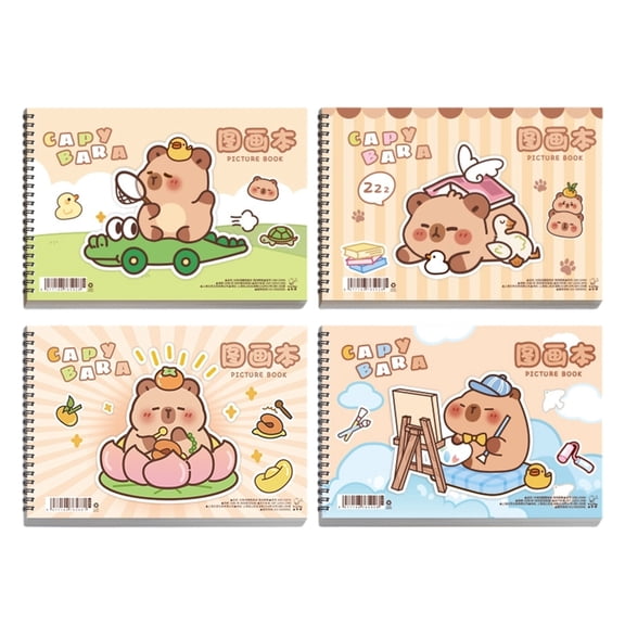 MOMOJIA Twin Coil Binding Sketchbook 100GSM Thick Paper Drawing Notebook Portable Sketching Journal For Artist Student Sketching