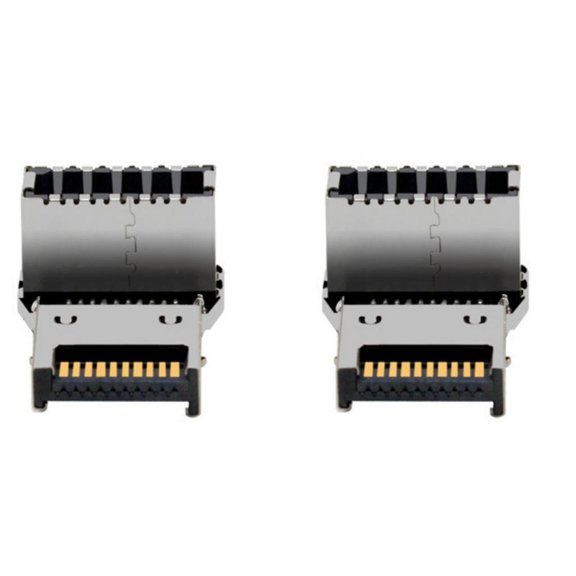 MOMOJIA USB 3.2 Right Angle Adapter Male To Female Connectors For Internal Panel