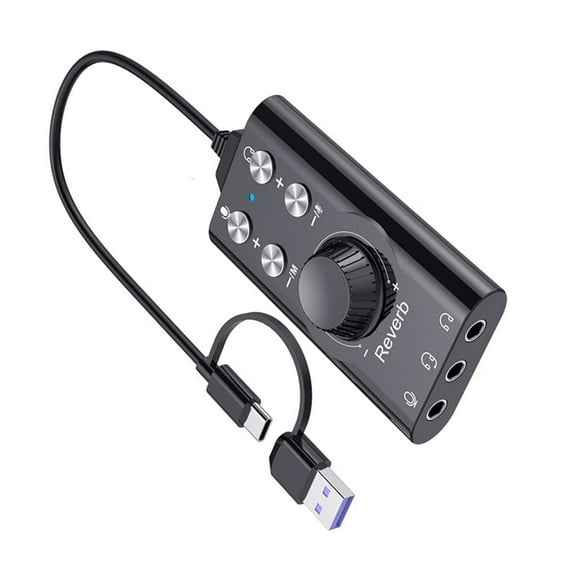 MOMOJIA USB 7.1 External Sound Card For PC Mobile Live Streaming Plugs And Play Design With High Fidelities Sound Output