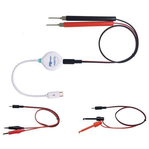 MOMOJIA USB OTG Interface Android Phone Voltage Tester -40~40V DC Data Save File VoltOTG AD Coversion Rate 15~240SPS Easy Ca