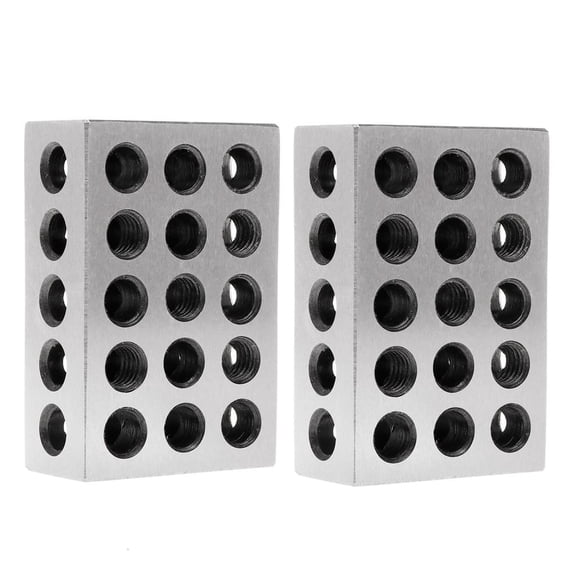 MOMOJIA Ultra Precision 0002" Engineers Blocks Hardened Steel Block Used for Milling Tool 1" x 2" x 3" 2 Packs Compact Sizes