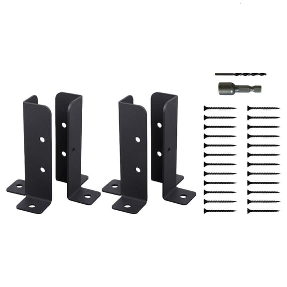 MOMOJIA Universal Fence Post Support Brackets Customizable Height Adjustment for Stable