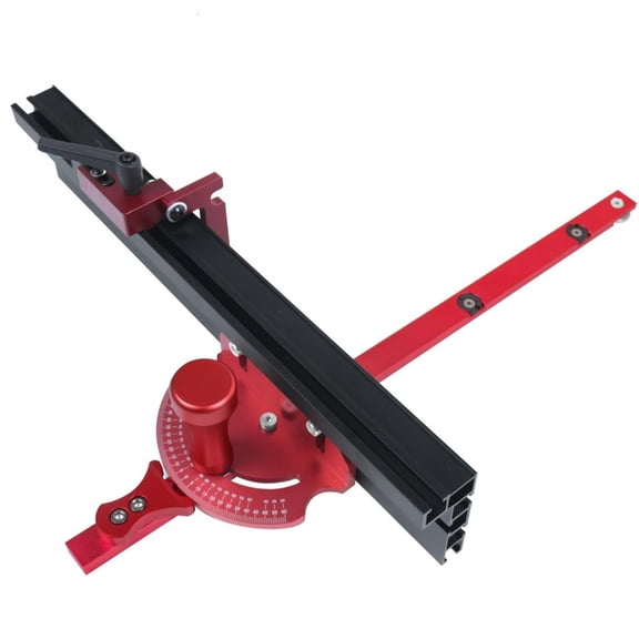 MOMOJIA Precisions Miter Gauge with Miter Fence and 60 Degree Angled Ends Support or a Repetitive Cut Flip Stop for Woodworking