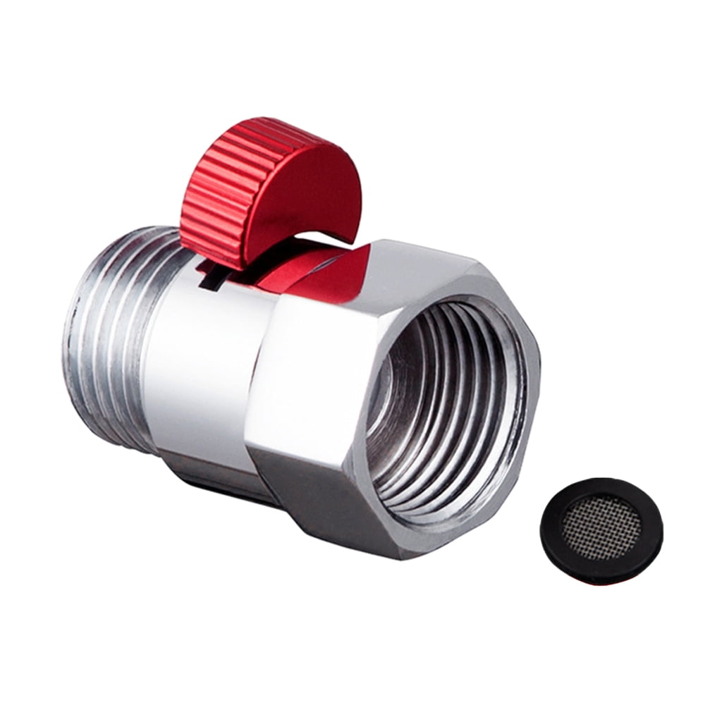 1/2" Shower Head Shut Off Valve - Full Brass Water Saver Valve For Shower Head, Hand Shower & Bidet Sprayer