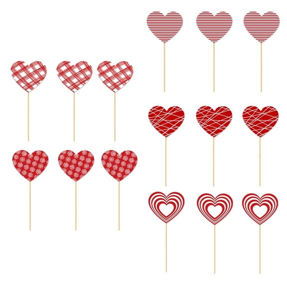 MOMOJIA Valentines Day Paper Craft Decorations 15 Cards Stick Adhesive Dots Vase Set