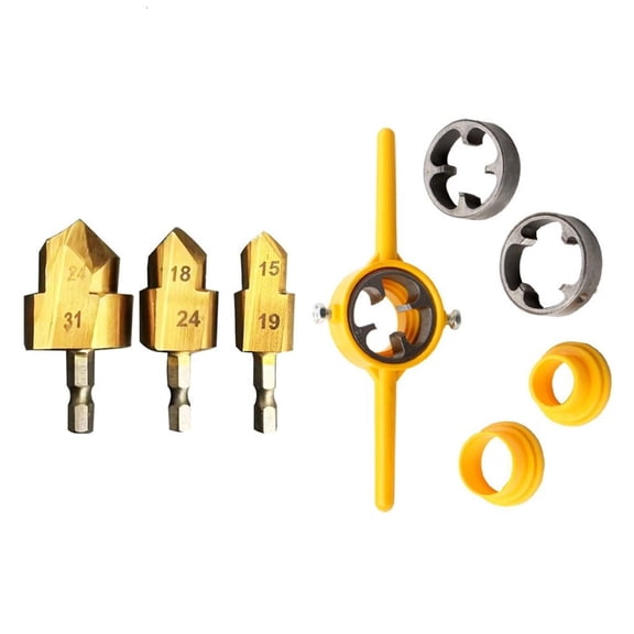 MOMOJIA Water Pipe Expansion Drill Wrench Set Hole Expanding Tool Plastic Pipe Lifting Drill Bit Wrench Water Pipe Drilling