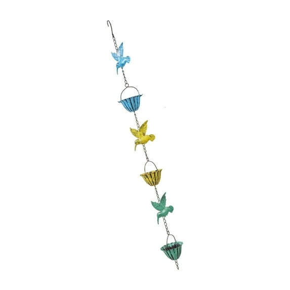 MOMOJIA Weather Resistant Outdoor Rainwater Flows System Metal Cup Chain For Park Corridors And Garden Use