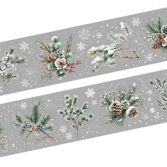 MOMOJIA Winter Flower Theme Sticker for Journal Notebook Scrapbooking Phone Case Wall
